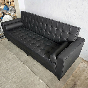 Loveseat <b>Sofa</b> 220x82cm with 11 Luxurious <b>Faux</b> <b>Leather</b> Cushions SFB68050 - Product Image 4