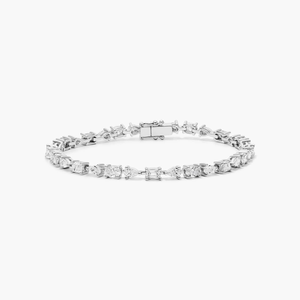 Pulsera de plata 925 de 8 pulgadas Diamante de moissanita de corte de pera Premium con estilo lindo para uso diario Fiestas Bodas Regalo para ella - Product Image 2