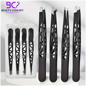 Premium Eyebrow Tweezers Slanted Tip Stainless Steel <b>Precision</b> <b>Tool</b> for Facial Hair Removal & Eyebrow Shaping - Product Image 3