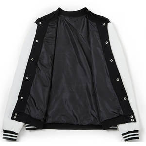 Veste à col montant Letterman 100% coton pour hommes, taille personnalisée, pour l'hiver et l'extérieur, avec logo avant, vente en gros - Product Image 4