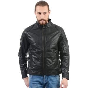 Chaquetas de Cuero PU de Alta Calidad para Hombre, Primavera, Otoño, Cuello Alto Sólido, Personalizadas, Chaqueta de Hombre Moderna de Buena Calidad - Product Image 1