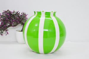 Jarrones de mesa con patrón forrado de dos tonos, diseños antiguos recubiertos de polvo de Metal, jarrones de decoración de boda con forma de bola Premium - Product Image 6