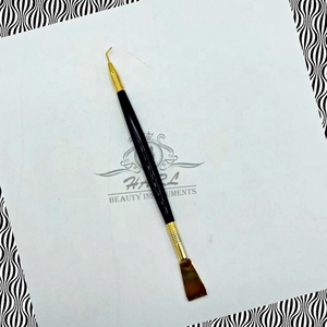 HARL Beauty Outil de rehaussement de cils en acier inoxydable, brosse en Y à dents fines, pour lamination des cils DIY, noir et or, réutilisable - Product Image 5