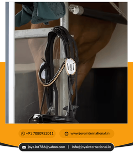 Bride de cheval en cuir sur bride en cuir indien de haute qualité Meilleure bride anatomique multifonctionnelle - Product Image 6