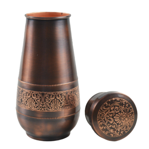 Bedroom Jar Engraved Design Copper Carafe Antique Design Fancy Looks Use for Containing Drinking Water Home Decoration - Product Image 1