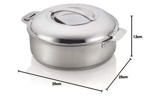 หม้อตุ๋นโลหะผลิตในอินเดีย เหมาะสำหรับครอบครัว อาหารมิลาน สำหรับมื้ออาหารวันหยุดสุดสัปดาห์ ช่วยให้การกระจายความร้อนได้ดีและเพิ่มความสะดวกสบายในการรับประทานอาหาร - Product Image 3