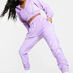 Nuevo Conjunto Deportivo de Dos Piezas para Mujer, Estilo Vintage, 100% Algodón, Sudadera con Capucha y Pantalones de Felpa, Casual, para Invierno, Tallas Grandes - Product Image 6