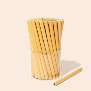 Custom Logo <b>Bamboo</b> <b>Straws</b> 100% Natural <b>Bamboo</b> Disposable Biodegradable BPA Free for Restaurant Party Bar Use - Product Image 5