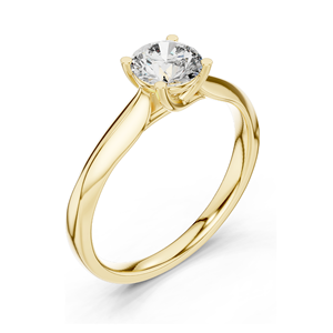 Anillo Solitario con Diamante Cultivado en Laboratorio de 0.65 CT para Mujer, Claridad VVS-VS EF, Oro de 18KT, 14KT, 10KT y Plata 925, Oro Rosa, Amarillo - Product Image 5