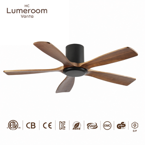 Ventilateur de plafond encastré de 60 pouces sans lumière, en bois massif, avec télécommande, moteur DC silencieux, en stock aux États-Unis - Product Image 4