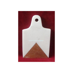 Nueva tabla de cortar de mármol blanco tradicional con acabado fino y pulido suave, diseño increíble para cortar verduras en el hogar. - Product Image 1