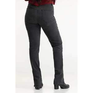 Jeans Negros Casuales 224-221-016, Cintura Media, Corte Ajustado, Lavado Oscuro, Decorados con Cierres, Estilo Overol, Talla XL - Product Image 3