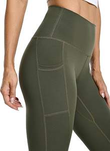 Legging décontracté pour femmes OEM 100% coton haute qualité longueur genou meilleur prix vêtements de sport logo personnalisable taille moyenne respirant - Product Image 2