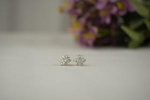 Pendientes de diamantes de moda certificados por IGI en baño de oro blanco y rosa para bodas, fiestas o regalos - Product Image 2