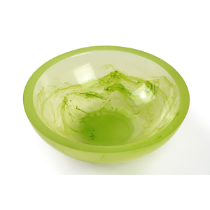 Bol de service en résine verte fabriqué à la main Design élégant pour les maisons modernes Parfait pour la décoration de la table à manger et les occasions spéciales - Product Image 1