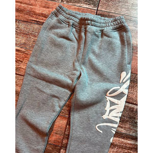 Ensemble de survêtement pour homme personnalisé, respirant, imprimé en relief, avec sweat à capuche évasé et pantalon, motif uni, ensembles superposés pour l'hiver - Product Image 3