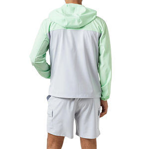 2025 nouveauté deux pièces coupe-vent veste et ensemble court vêtements de rue fermeture éclair Polyester coupe-vent ensemble court - Product Image 3