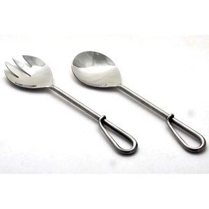 Cubiertos de acero inoxidable con mango de diseñador, juego de cubiertos de Metal, cuchillo y cuchara, diseño moderno para decoración de boda y hogar - Product Image 2