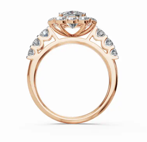 แหวนเพชรทรงกลม 9 14 18 กะรัต ทองคำขาว ทองคำเหลือง ทองคำโรสโกลด์ ดีไซน์เนอร์ จิวเวลรี่หรูหรา ดีไซน์แบบซ้อนได้ - Product Image 4