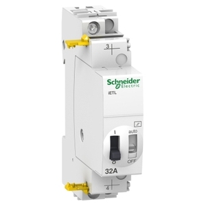 Relè di Protezione Schneider Electric A9C32836, Sistema 32A, Bobina 110VDC/230...240VAC 50/60Hz 32-1P-1NO, Certificato ETL ITL - Product Image 1