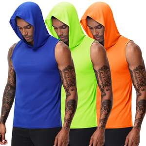 Débardeurs d'hiver en gros pour musculation, personnalisables avec votre logo, pour hommes, de haute qualité, sans manches, sweats de sport unis teints - Product Image 3