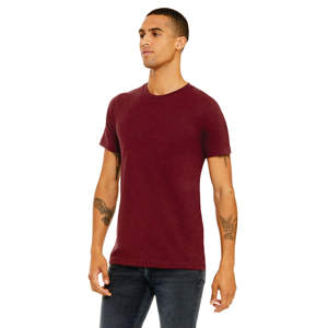 Heather Cardinal Unisex CVC Camiseta-52% Airlume Algodón, 48% Poly, 4,2 oz - Product Image 2