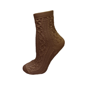 FOYSOCK corea OEM trecce in maglia calzino personalizzato con Logo alla caviglia spessa calda in misto lana morbida calze da donna ODM di alta qualità - Product Image 4