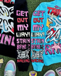 เสื้อมีฮู้ดลายหัวกะโหลกโอเวอร์ไซส์สไตล์ฮาราจูกุแนวสตรีทเสื้อสเวตเชิ้ตฮิปฮอปมีฮู้ดแบบสวมหัวมีตัวอักษร Y2k - Product Image 2