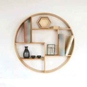 Étagère murale en bois massif de style Art déco, petite étagère de rangement pour salon, décoration murale, Z F Craft Impex - Product Image 3