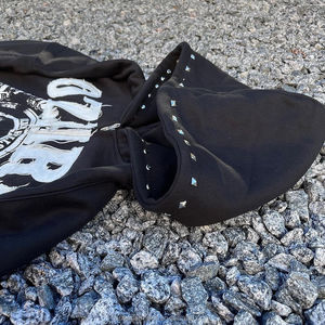 Veste bouffante à fermeture éclair personnalisée pour hommes sweat-shirts à fermeture éclair en coton éponge française sweats à capuche vintage délavés à l'acide en détresse - Product Image 5