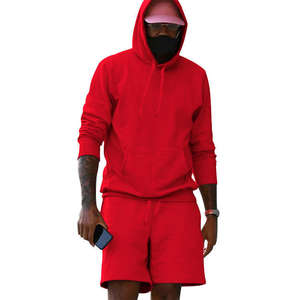 Conjunto de Pantalones Cortos y Sudadera con Capucha para Hombre, Diseño Moderno, Lavado Ácido, Talla Grande, 100% Algodón, Transpirable - Product Image 6