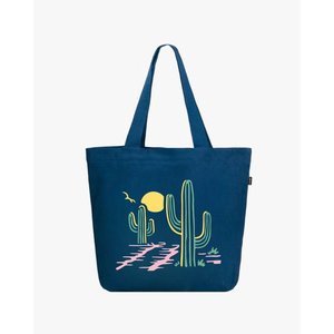 Sac fourre-tout grande taille à fermeture éclair motif Prickle Pop avec broderie artistique du logo en polyester et longue anse, idéal pour la bibliothèque - Product Image 1