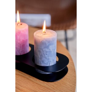 Bougeoir moderne en métal noir Chandelier en métal Chandelier Centre de table en métal Base de bougie en acier Luminaire bougeoir - Product Image 2