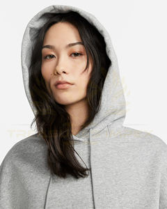 เสื้อฮู้ดไหมพรมถักสำหรับผู้หญิง ฤดูหนาว ผ้าฝ้าย 100% สไตล์ลำลอง สวมใส่สบาย ระบายอากาศดี แบบสวมหัว แขนยาว ทรงโอเวอร์ไซส์ - Product Image 4