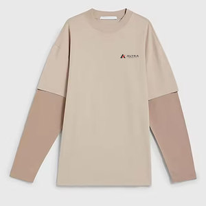 เสื้อยืดแขนคู่ยอดนิยมสำหรับผู้ชาย แบบสั่งทำพิเศษ ผ้าสองชั้น 100% คอตตอน เป็นมิตรกับสิ่งแวดล้อม แห้งเร็ว ระบายอากาศได้ดี คุณภาพสูง - Product Image 1