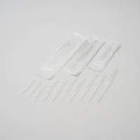 Pipettes Pasteur jetables à double bulbe, transparentes, certifiées CE, stériles, disponibles, volume précis, en plastique, pour transfert en laboratoire, de 20 à 500 µl