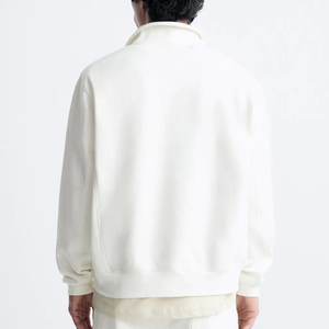 OEM Vente en gros Sweatshirts à capuche de haute qualité avec logo brodé sur mesure en coton pour hommes en polaire à demi-fermeture éclair Pullover Quarter Zip Sweatshirts - Product Image 6