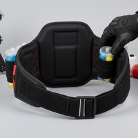 AIFRAN SPORTS Elite Paintball Pod Pack - Noir & Rouge Tactique 4+5 Harnais avec Boucle Robuste et Protection Lombaire Rembourrée