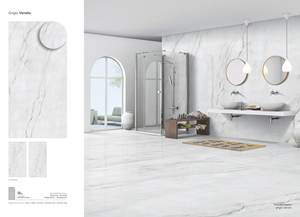 Azulejo sinterizado Porcelana 1600x3200mm 6mm 12mm 20mm Tamaño grande Cararra Porcelana Pulido Mármol esmaltado Look Losa Azulejo - Product Image 5