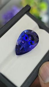 La mejor calidad, 19,05 Ct, tanzanita, pera, piedra preciosa suelta facetada, Color azul real, lupa SD, corte Natural limpio - Product Image 2