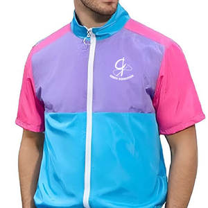 ชุดวิ่งออกกำลังกายฤดูหนาวแบบมีซิปเต็มตัว ผ้าฟลีซแห้งเร็ว ผลิตจากโพลีเอสเตอร์/คอตตอน ชุดกันลมสองชิ้น พร้อมป้ายแบรนด์ส่วนตัว - Product Image 4