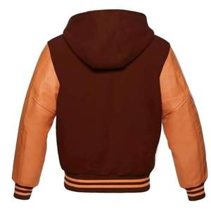 Veste universitaire Letterman de baseball personnalisée de haute qualité du fabricant OEM décontracté chenille broderie cuir manches coton - Product Image 6