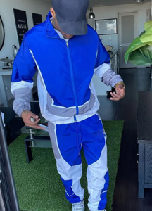 2025 Hot Sale Custom logo <b>Tracksuit</b> Nylon Fashion Design Windbreaker Men's - Product Image 3