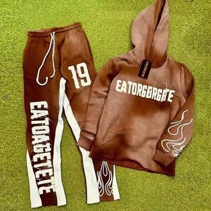 Fabricant Combinaison jogging de haute qualité Ensemble vêtements de sport Ensemble de survêtements unis pour hommes Pantalon de survêtement et sweat à capuche personnalisés Ensemble 2 pièces pour hommes - Product Image 1