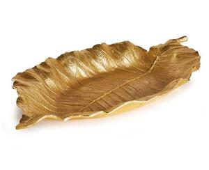 Bandeja de metal de aluminio al por mayor bandeja de servir chapada en oro con asa elegante para café té fruta diseño servir comida restaurante - Product Image 2