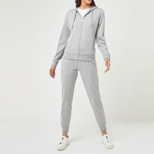 2025 ropa de mujer, conjunto de 2 piezas de pantalones de chándal y Sudadera con capucha, conjunto de pantalones bombachos personalizados, chándal cortavientos para mujer para servicio Oem - Product Image 1