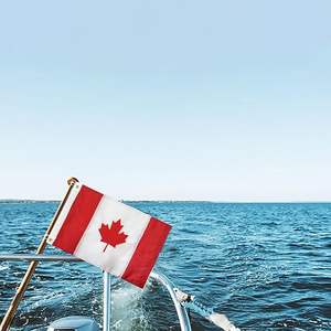 Канадский флаг для лодки 12x18 дюймов, сверхпрочный, вышитый, для улицы, двусторонний, с кленовым листом Канады - Product Image 6