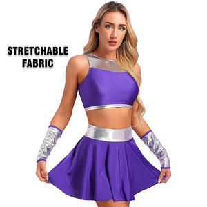 Uniforme de animadora personalizable de primera calidad Tela de Spandex elástica superior Servicio totalmente OEM para equipos - Product Image 3