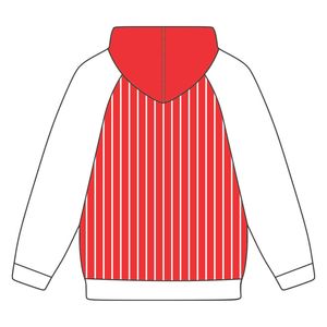 Année de fondation KAP Pull à capuche rouge Blanc Manches raglan Rayures Mélange de coton Fraternité grecque Vêtements Divine Nine HBCU - Product Image 2