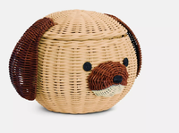 Panier de rangement en rotin naturel mignon Sisu Handicraft